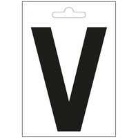 Nautic letter V zwart 100 mm.