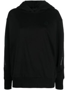 Moncler hoodie à bandes logo - Noir