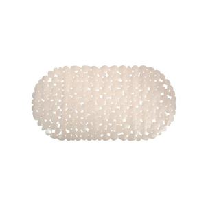 MSV Douche/bad anti-slip mat - badkamer - pvc - beige - 39 x 99 cm - Badmatjes