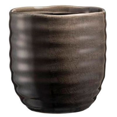 Bloempot Sean - bruin/grijs - 13xØ12,5 cm