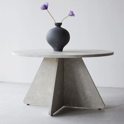 Nohr Ronde Salontafel 'Cynthiaann' Marmerlook, 80cm, kleur Beige
