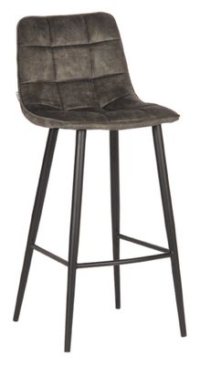 LABEL51 Barkruk 'Jelt' Velvet, kleur Groen (zithoogte 78cm)