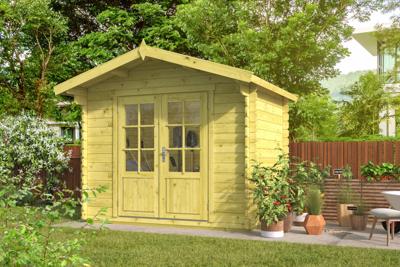 Blokhut - Tuinhuis Anja | 28mm | groen geïmpregneerd