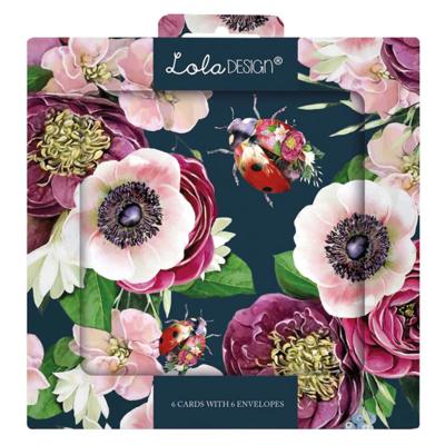 Kaartenmapje Lola Everyday Ladybird, 6 Stuks met Enveloppen