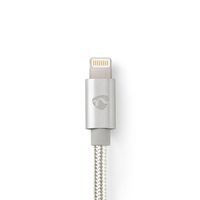 Data- en Oplaadkabel | Apple Lightning 8-pins male - USB A male | 1,0 m | Aluminium - thumbnail