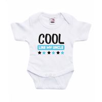 Baby rompertje - oom cadeau romper - cool like my uncle - wit/blauw - kraamcadeau - thumbnail