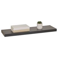 Zwevende wandplank Bassline - zwart - 80 cm - hout - boekenplank - muurplank