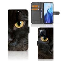 Xiaomi Mi 11 | Telefoonhoesje | Met pasjeshouder | Zwarte Kat