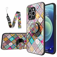 Geruit patroon Honor 60 SE Hybrid Case - Kleurrijke Mandala