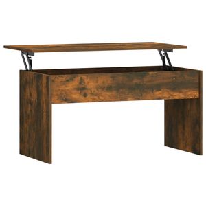 The Living Store Salontafel Lift-top Gerookt Eiken - 102 x 50.5 x 52.5 cm - Bewerkt Hout