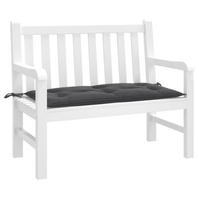 VidaXL Tuinbankkussen 100x50x7 cm stof gemêleerd antracietkleurig