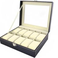 Malatec Horlogebox Paris - zwart - 10 vakjes - sieradenkist - 25 x 20 x 8 cm - organizer Malatec Horlogebox Paris - zwart - 10 vakjes - sieradenkist - 25 x 20 x 8 cm - organizer