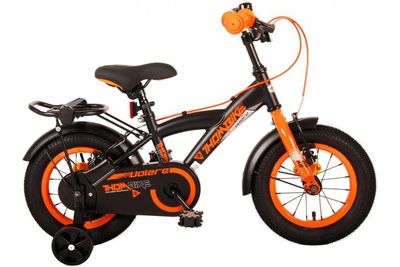 Volare thombike kinderfiets - jongens - 12 inch - zwart oranje - twee handremmen