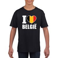 I love Belgie supporter shirt zwart jongens en meisjes XL (158-164)  -