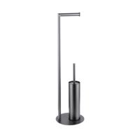 Fortifura Calvi vrijstaande toiletrolhouder met toiletborstel - Geborsteld Gunmetal PVD SW1189061 Fortifura Calvi vrijstaande toiletrolhouder met toiletborstel - Geborsteld Gunmetal PVD SW1189061