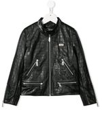 Philipp Plein Junior veste de moto Statement t - Noir - thumbnail