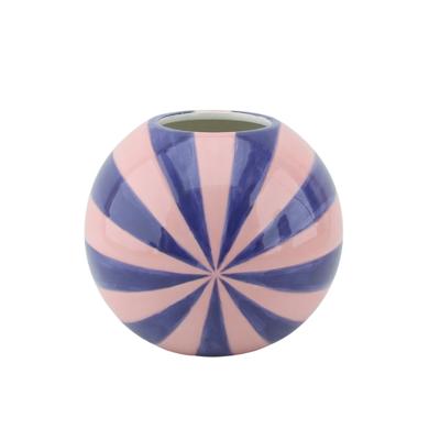 Vaas - Bloemvaas Swirl - Roze/Blauw - 20x20x20cm