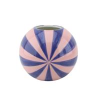 Vaas - Bloemvaas Swirl - Roze/Blauw - 20x20x20cm