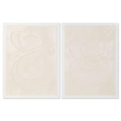Canvas Home ESPRIT Beige Modern Scandinavisch 90 x 3,5 x 120 cm (2 Stuks)