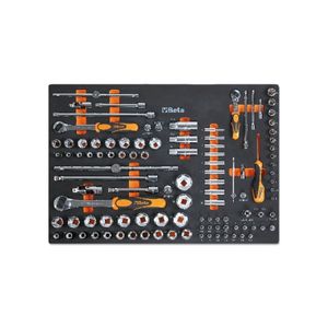 Beta MM105 Zachte inlegbak met 1/4" | 3/8" and 1/2" dopsleutels - 024580105 024580105