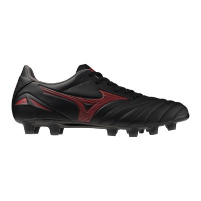 Mizuno Morelia Neo IV Pro Gras Voetbalschoenen (FG) Zwart Rood