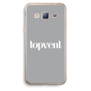 Topvent Grijs Wit: Samsung Galaxy J3 (2016) Transparant Hoesje