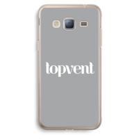 Topvent Grijs Wit: Samsung Galaxy J3 (2016) Transparant Hoesje - thumbnail