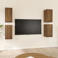 Tv-meubelen 4 st 30,5x30x60 cm bewerkt hout bruin eikenkleur