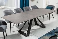 Uitschuifbare eettafel CONCORD 180-230cm antraciet keramiek gemaakt in Italië - 40648 - thumbnail