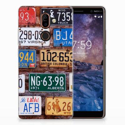 Nokia 7 Plus | Siliconen hoesje | met foto Kentekenplaten