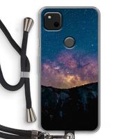 Travel to space: Pixel 4a Transparant Hoesje met koord
