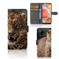 Samsung Galaxy A42 5G | Telefoonhoesje | Met pasjeshouder | Luipaard