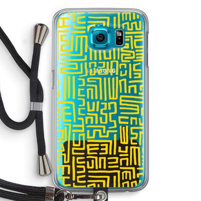 Majorelle Blue Print: Samsung Galaxy S6 Transparant Hoesje met koord
