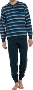 Robson Heren pyjama met knoopjes blauw