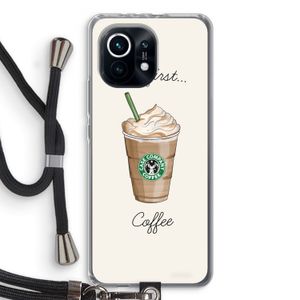 But first coffee: Xiaomi Mi 11 Transparant Hoesje met koord