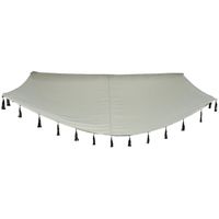 Schaduwdoek/zonnescherm zonneluifel grijs 3 x 2 meter