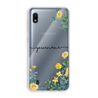 Gele bloemen: Samsung Galaxy A10 Transparant Hoesje
