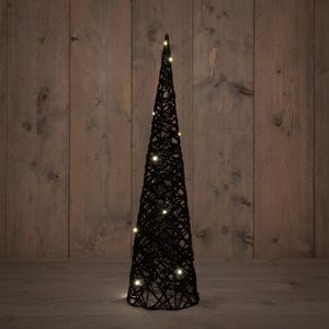 B.O.T. Cone 16X60 cm Dark Glitter 15Led Warm White - Anna's Collection