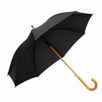 Rainmaster paraplu met houten handvat - zwart scherm - Dia 103 cm