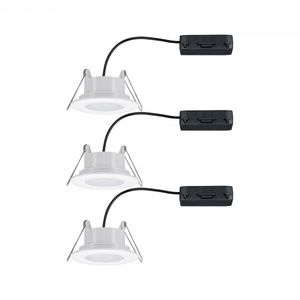 Paulmann Calla LED-inbouwlamp voor badkamer Set van 3 stuks 19.5 W IP65 Wit (mat)