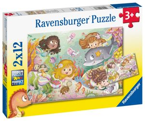 Ravensburger puzzel 2x12 stukjes feeÃ«n en zeemeerminnen