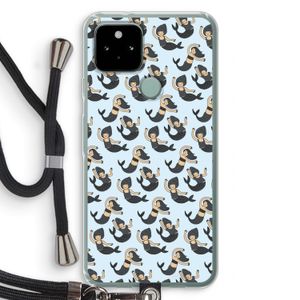 Zeemeermin: Pixel 5 Transparant Hoesje met koord