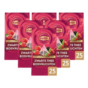 Lipton - Exclusive Selection Zwarte Thee bosvruchten - 6x 25 zakjes