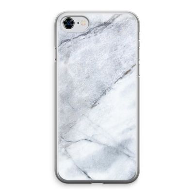 Witte marmer: iPhone 8 Transparant Hoesje