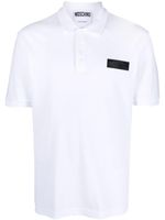 Moschino polo en coton à patch logo - Blanc - thumbnail