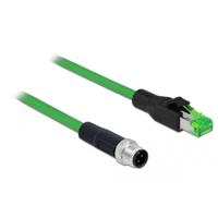 Delock 85438 RJ45 / M12 Netwerkkabel, patchkabel SF/UTP 2.00 m Groen 1 stuk(s)
