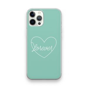 Forever heart pastel: iPhone 12 Pro Transparant Hoesje