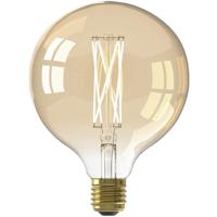 Leen Bakker - LED Lamp E27 5W Dimbaar - Glas - Goudkleurig - 12.5x12.5x17.6 Cm