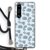 Poezen: Sony Xperia 1 III Transparant Hoesje met koord