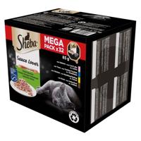 SHEBA Sauce Lover Duck, Chicken, Salmon, Tuna - natvoer voor katten - 32 x 85 g